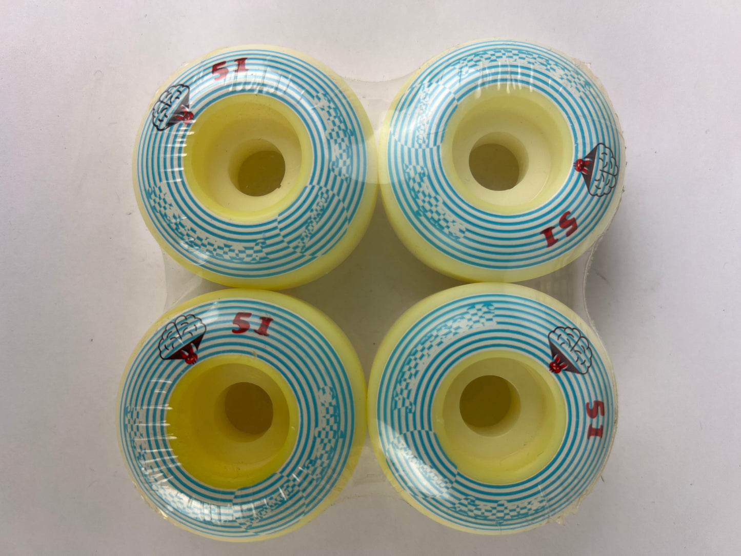 Popwar Enjoy Popwar Yourself Brainwaves White Red Size 51MM Vintage NOS Wheels