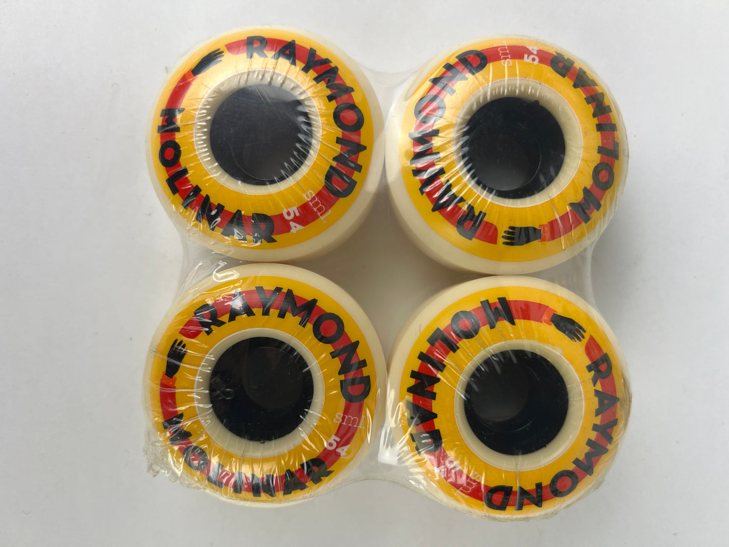 SML Wheels Raymond Molinar Arm Graphic Red Black Yellow Size 54MM Vintage NOS Wheels