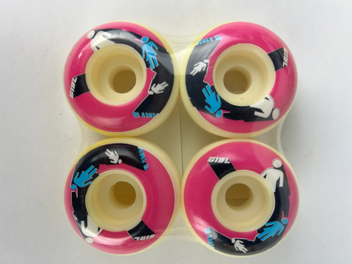 Girl Shadows Black Pink White Blue Size 51MM Vintage NOS Wheels