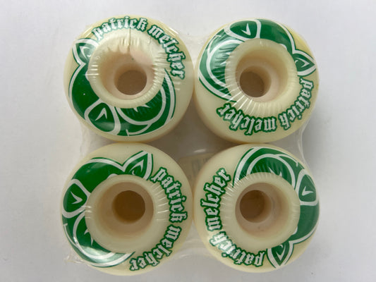 Pig Wheels Patrick Melcher Pro No Core White Green Black Size 54MM Vintage NOS Wheels