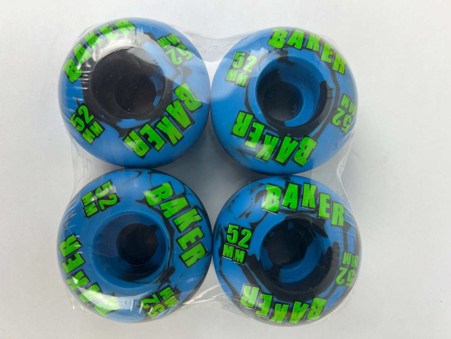 Baker Baker Logo Tye Dye Swirls Blue Green Black  Size 52MM Vintage NOS Wheels