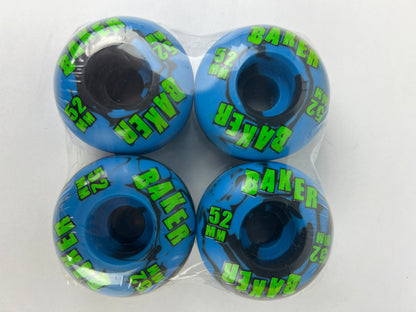 Baker Baker Logo Tye Dye Swirls Blue Green Black  Size 52MM Vintage NOS Wheels