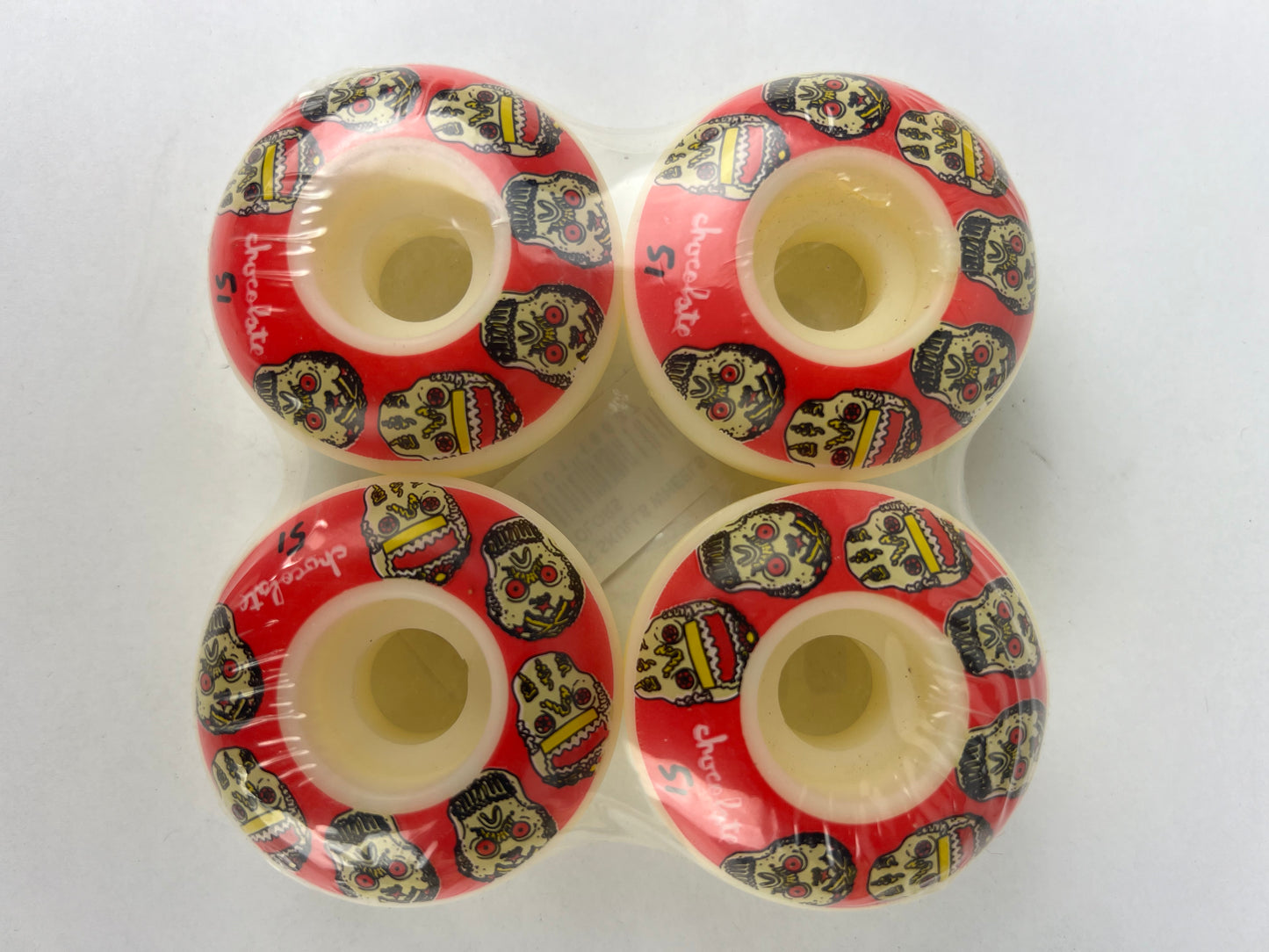 Chocolate Sugar Skulls Red White Multi Size 51MM Vintage NOS Wheels