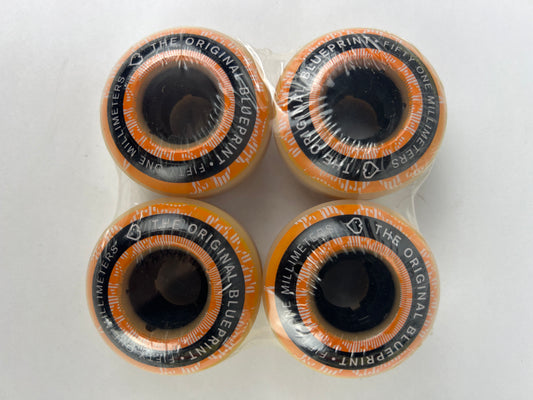 Blueprint The Original Blueprint Black White Orange Size 51mm Vintage NOS Wheels