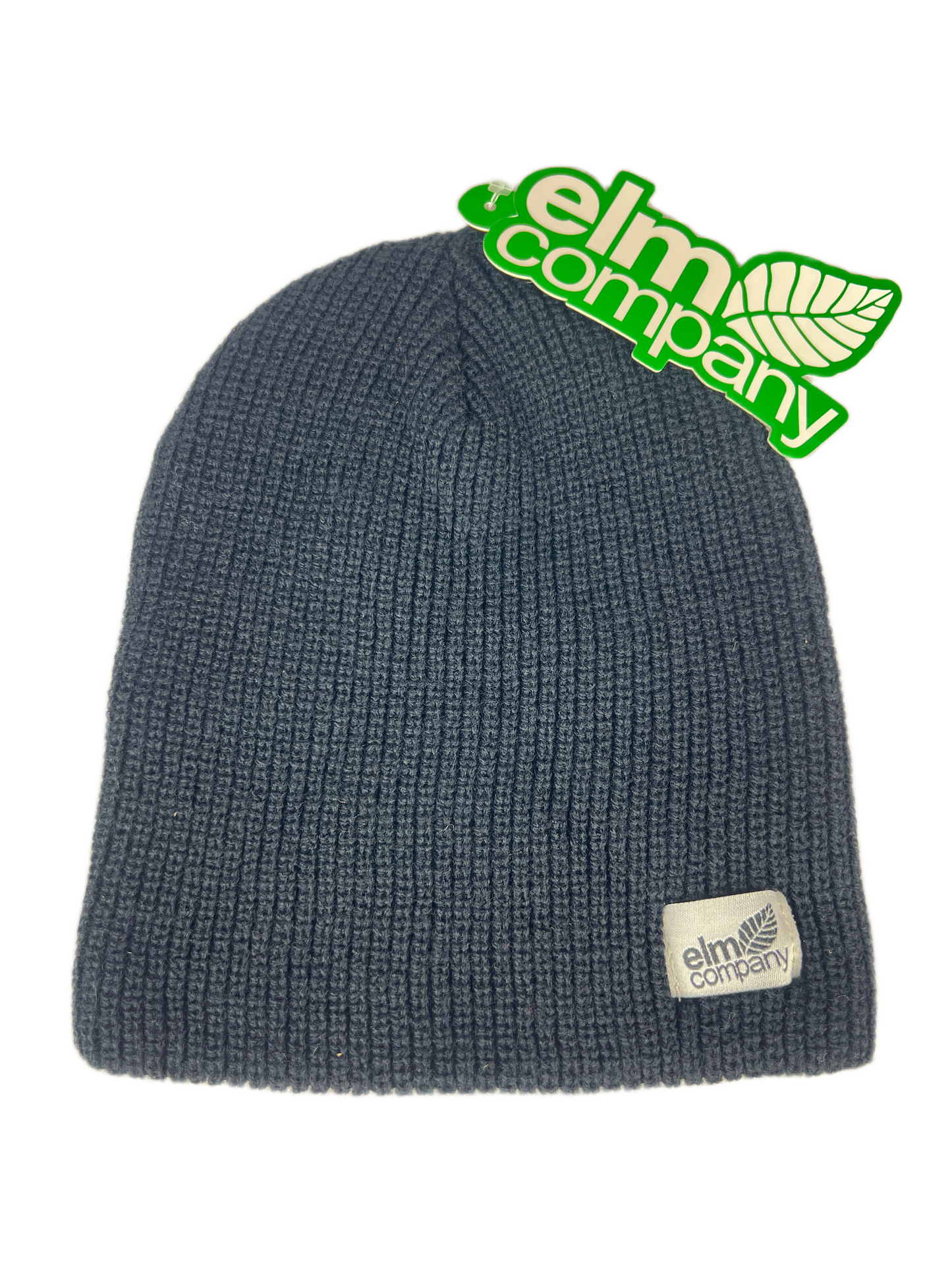 Elm Company Elm Company Leaf Logo Black White One Size Fits All Vintage Beanie