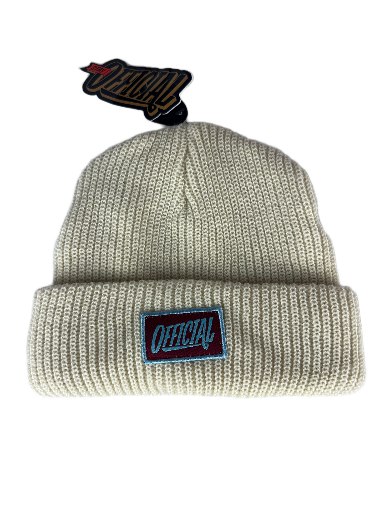 Official Vanilla Burgundy Blue One Size Fits All Vintage Beanie
