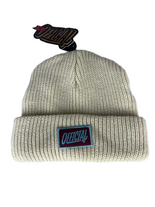 Official Vanilla Burgundy Blue One Size Fits All Vintage Beanie