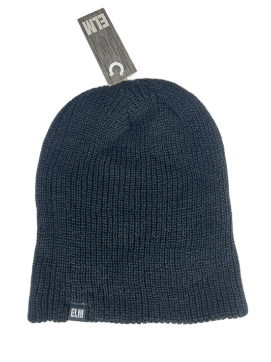 Elm Company ELM The Standard Beanie Black White One Size Fits Most Vintage Beanie
