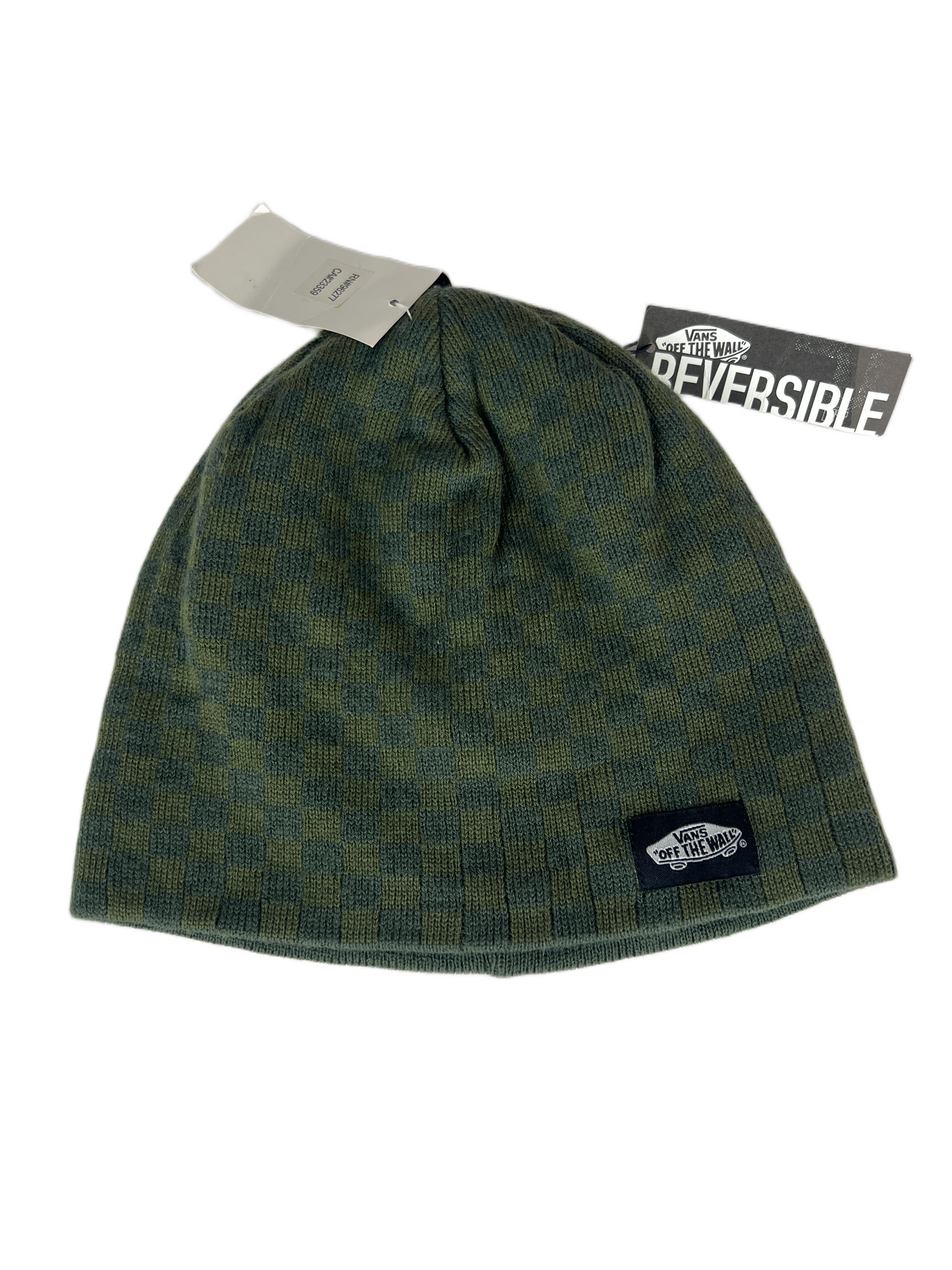 Vans Tank/Military Grid Olive Green One Size Fits All Vintage Beanie