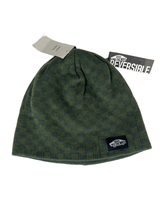 Vans Tank/Military Grid Olive Green One Size Fits All Vintage Beanie