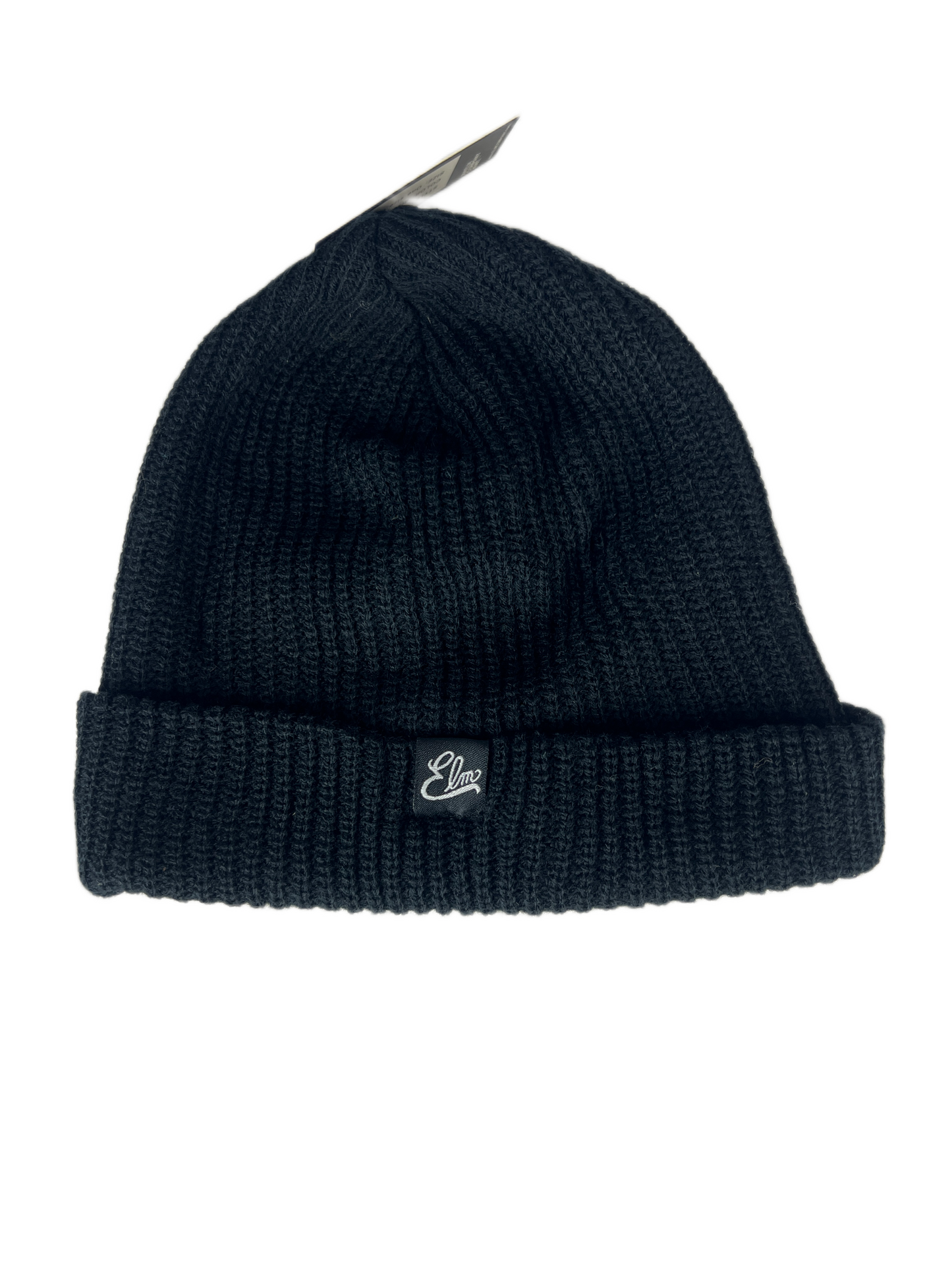 Elm Company Elm Side Logo Black Silver One Size Fits All Vintage Knit Beanie