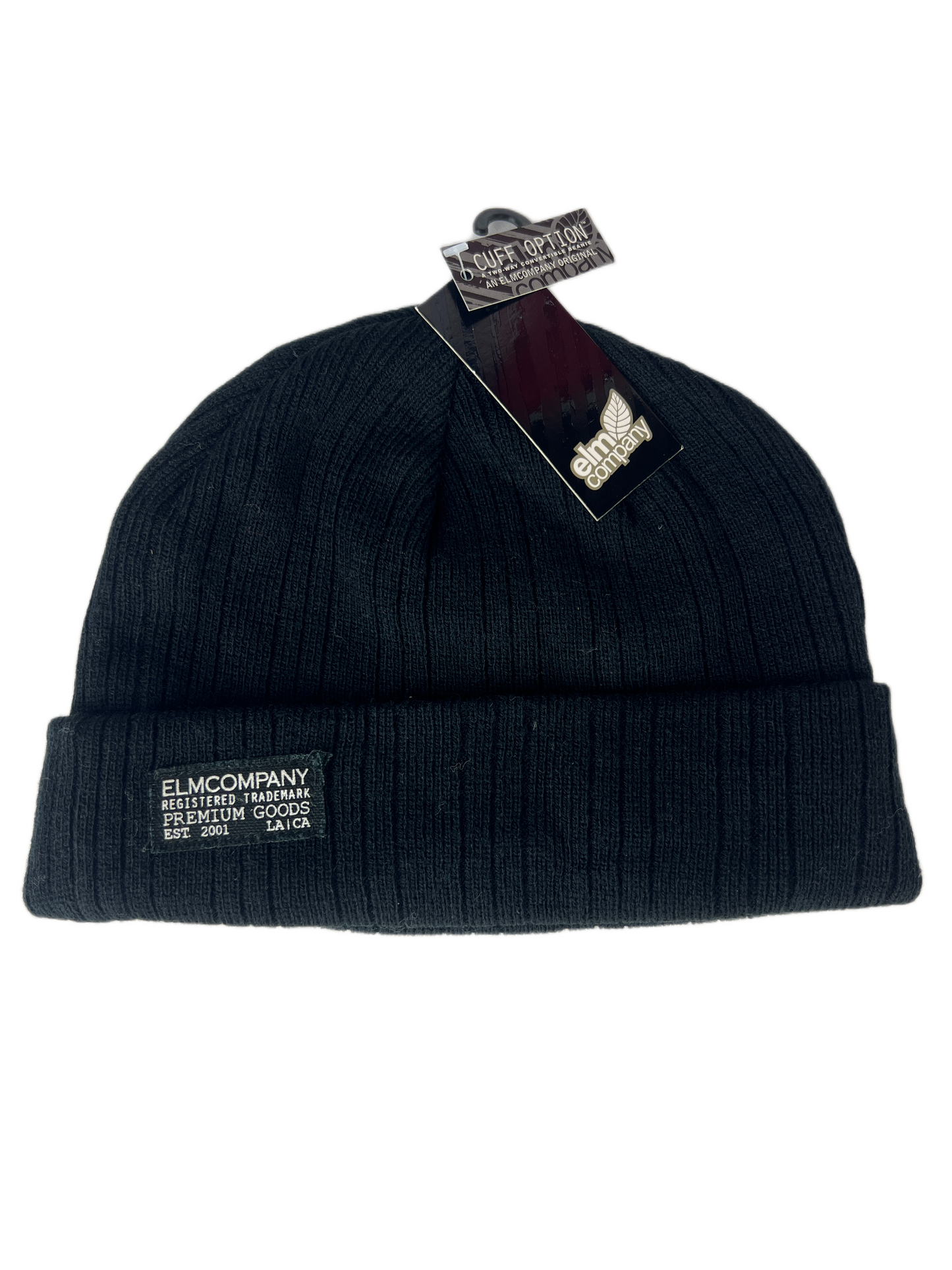 Elm Company Carson Registered Trademark Premium Goods Black White One Size Fits Most Vintage Beanie