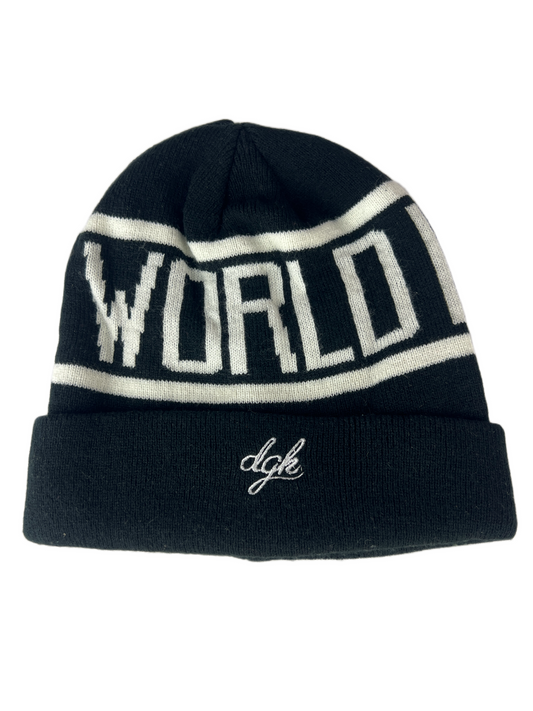 DGK World Is Yours Black White One Size Fits All Vintage Beanie 2003