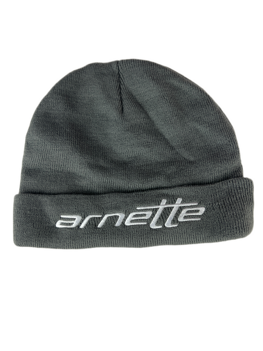 Arnette Arnette Classic Logo Heather Gray Silver One Size Fits All Vintage Beanie 1992