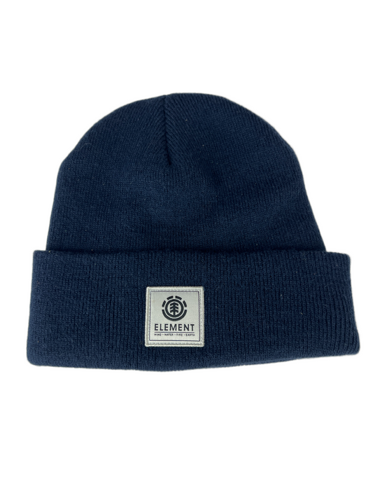 Element Element Wind Water Fire Earth Logo One Navy White Size Fits All Vintage Beanie