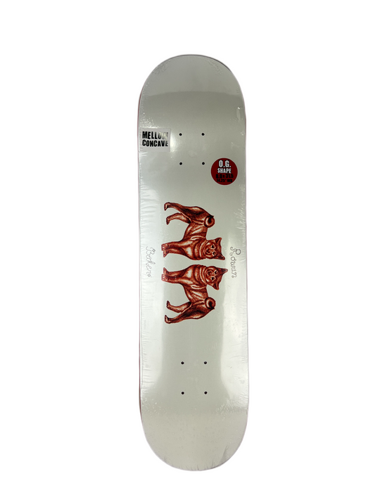Baker Rowan Zorilla Eraser Head White Red Size 8.0" Vintage NOS Deck