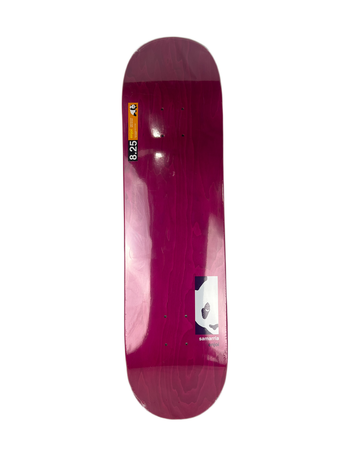 Enjoi Samarria Brevard Pink Woodgrain White Black Panda Size 8.25" Vintage NOS Deck