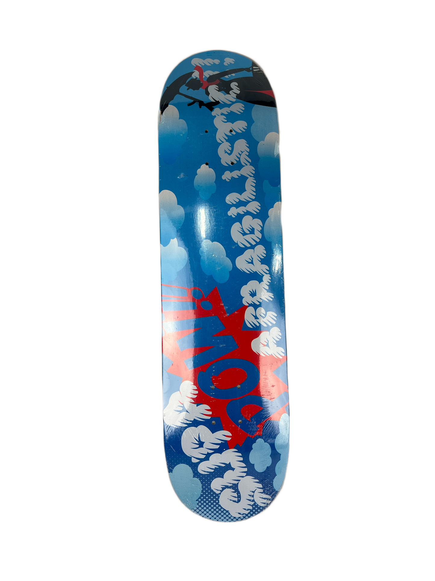POW!! Danny Supa AK-47 Umbrella Man Blue White Red Black Size 81" Vintage NOS Deck 2012