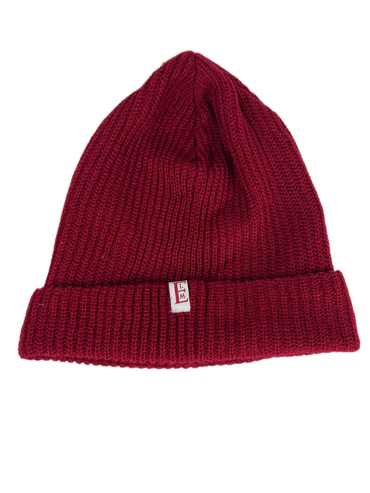 Elm Company The Essential Brick Red Uppercase E lm Initials One Size Fits Most Cuff Option Vintage Beanie