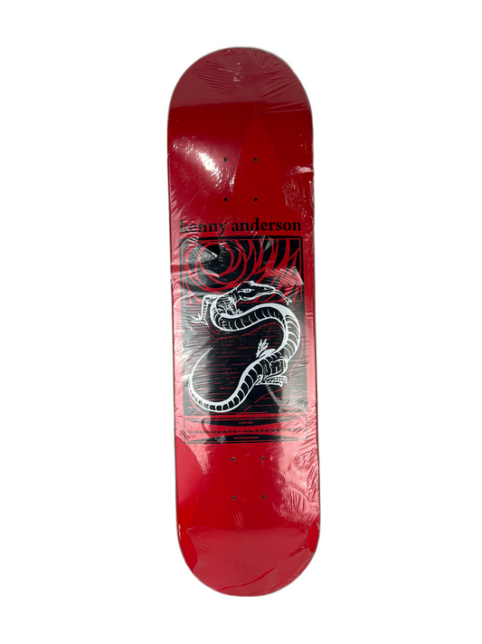 Chocolate Kenny Anderson Monitor Lizard Custom Skateboards G & S Logo Spoof Red Black White Size 8.0" Vintage NOS Deck 2010
