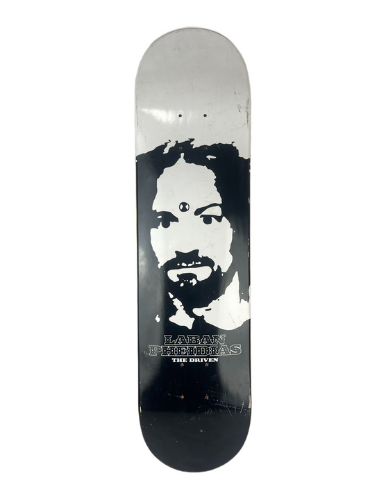 The Driven Laban Pheidias Charles Manson Black White Size 7.6" Vintage NOS Deck