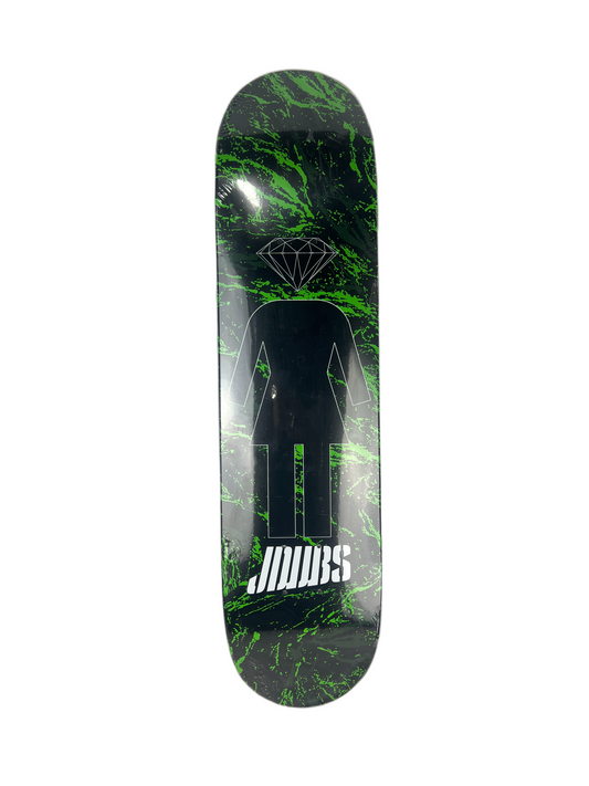 Girl X Diamond Supply Co. Jeron Wilson Girl Skateboards Shoe Series Wilson Loves Shoes Black Green White Diamond Logo Size 7.625" Vintage NOS Deck