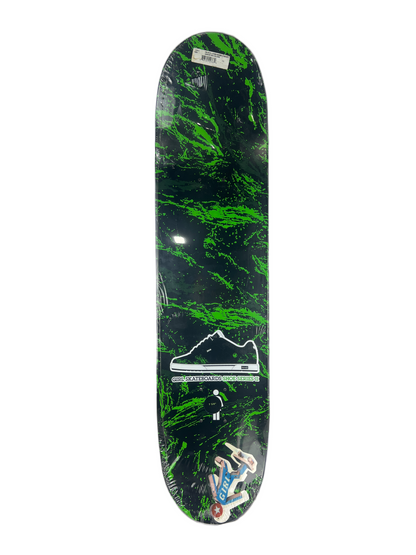 Girl X Diamond Supply Co. Jeron Wilson Girl Skateboards Shoe Series Wilson Loves Shoes Black Green White Diamond Logo Size 7.625" Vintage NOS Deck