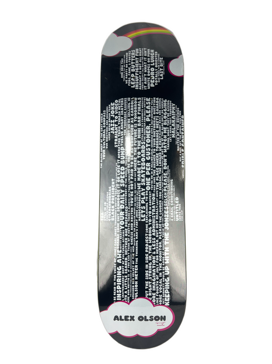 Girl Alex Olson Girl Text Crailtap Graphic Black White Rainbow Size 8.0" Vintage NOS Deck
