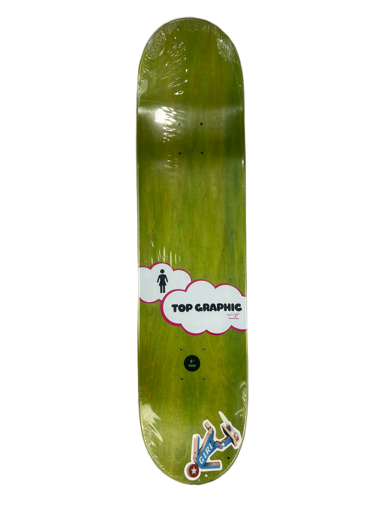 Girl Alex Olson Girl Text Crailtap Graphic Black White Rainbow Size 8.0" Vintage NOS Deck