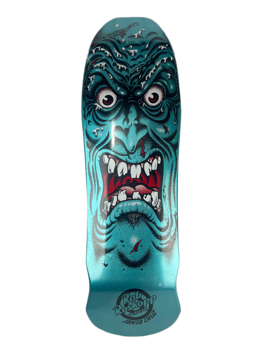 Santa Cruz Rob Roskopp Face Pearl Blue Foil Multi Size 9.5" Vintage NOS Reissue Deck 2017
