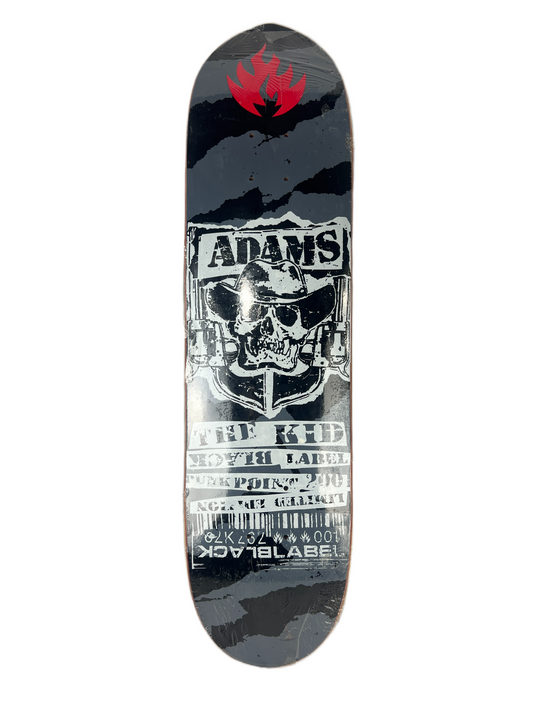 Black Label Jason The Kid Adams Punk Point 200 Limited Edition Black Grey White Red Size 7.875" Vintage NOS Shaped Deck