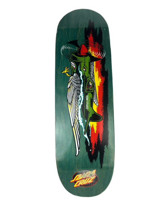 Santa Cruz Tom Remillard Warplane R3M177ARD Green Woodgrain Multi Size 9.25" Vintage NOS Shaped Deck