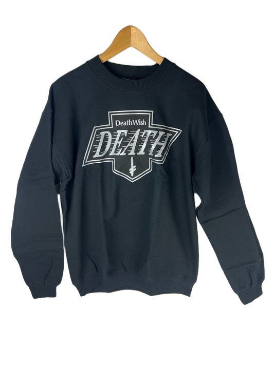 Deathwish Death Kings Black Silver Size M L/s Vintage Crewneck Sweater