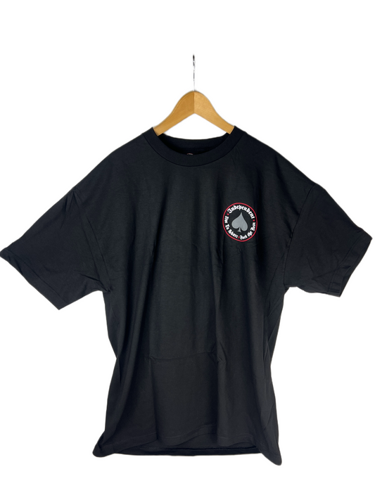 Independent Oath Spade Live To Skate Fuck The Rest Front Ride The Best Skate Or Die Large Iron Cross Back Graphic Black Red White Grey Size XL S/s Vintage Shirt