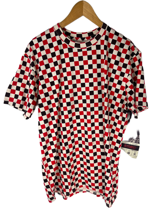 Altamont White Red Brown Checkers Size XL S/s Vintage Shirt