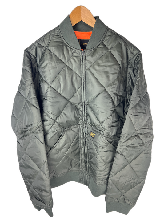 Emerica Paterson Olive Size M L/s Vintage Zip Up Wind Breaker Jacket