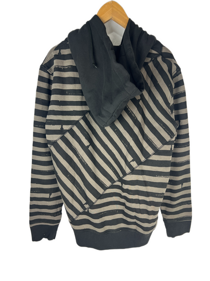 CCS Tan Black Striped Built In Speaker System Size M L/s Vintage Hoodie