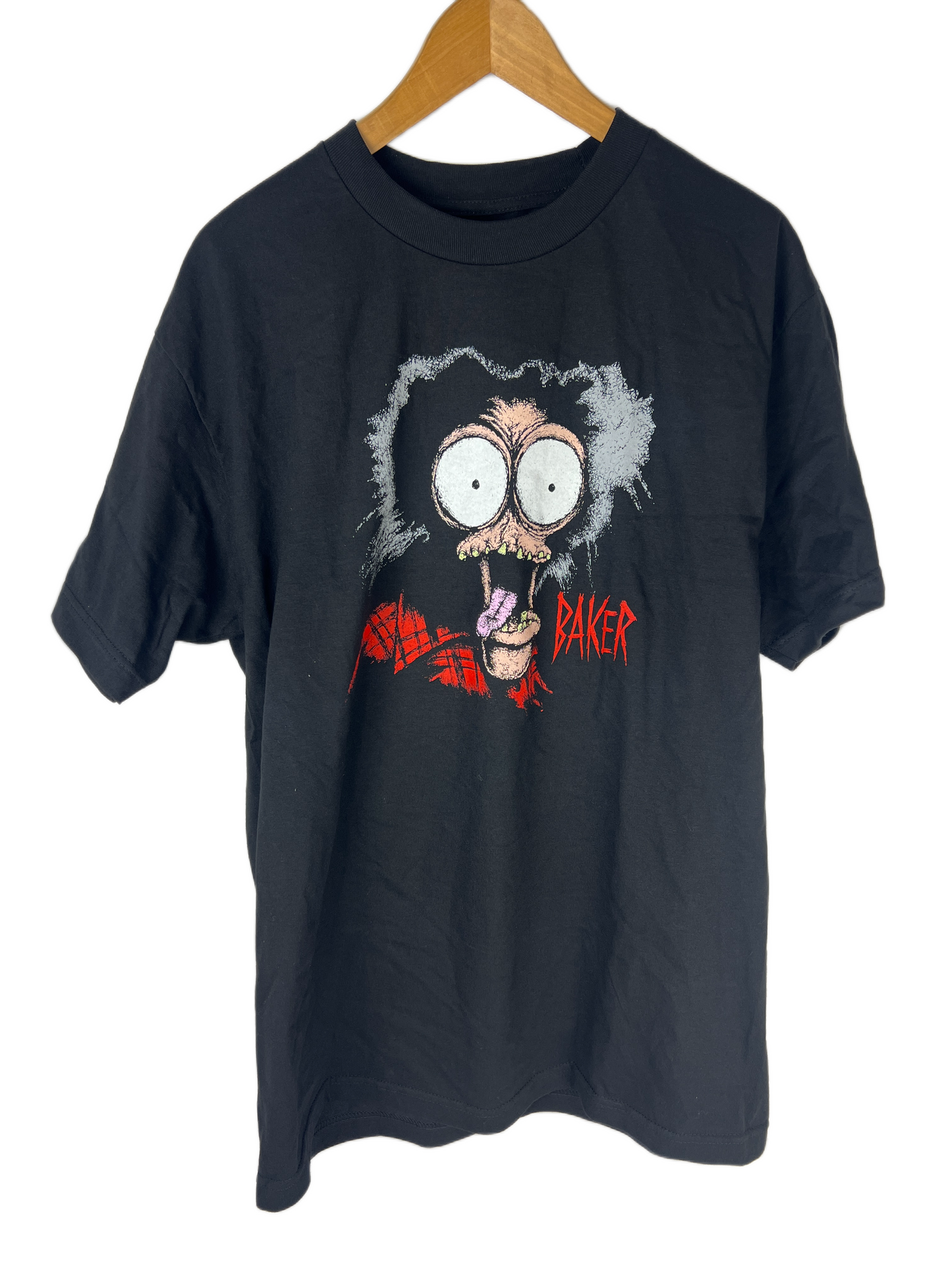 Baker Zombie Face Black Grey Red Size L S/s Vintage Shirt