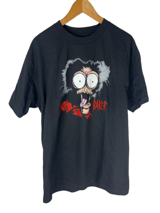 Baker Zombie Face Black Grey Red Size L S/s Vintage Shirt