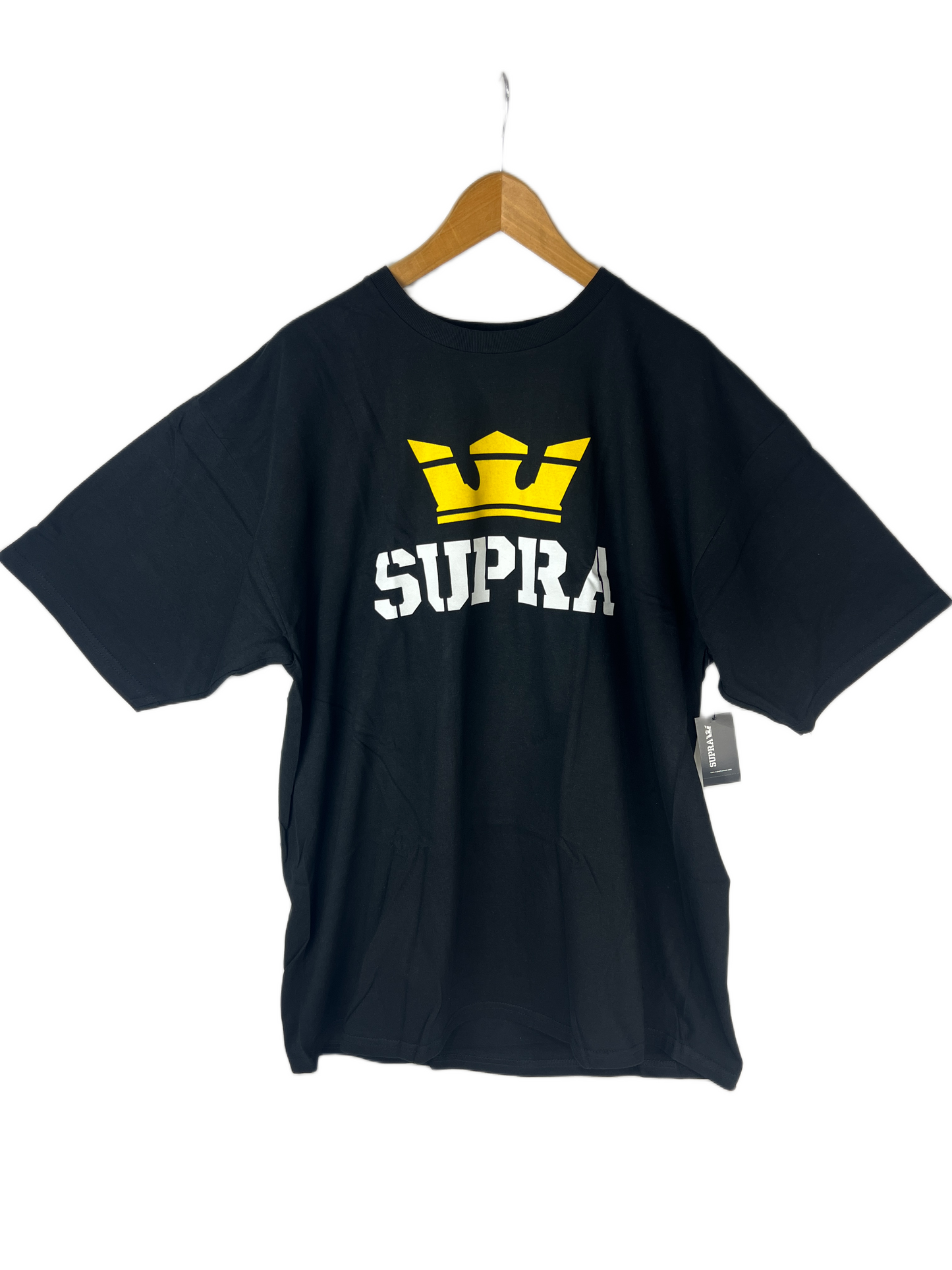 Supra Above Crown Yellow White Black Size XL S/s Vintage Shirt