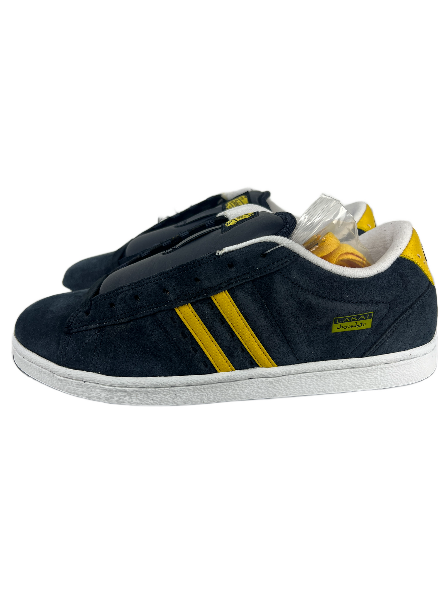 Chocolate X Lakai Marc Johnson MJ-3 LTD Navy Yellow Suede US Mens Size 10.5 Classic Shoes