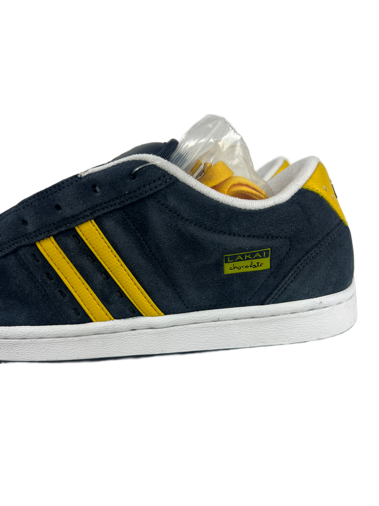 Chocolate X Lakai Marc Johnson MJ-3 LTD Navy Yellow Suede US Mens Size 10.5 Classic Shoes