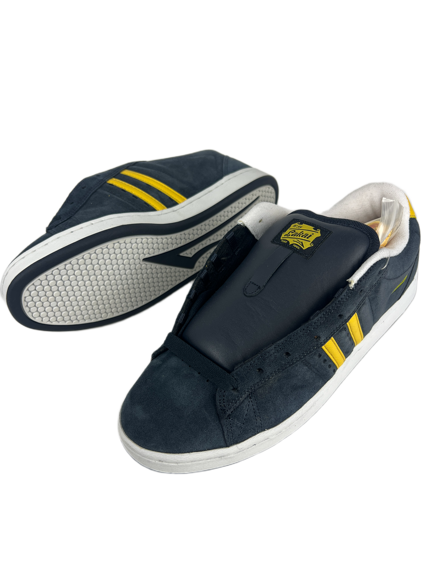 Chocolate X Lakai Marc Johnson MJ-3 LTD Navy Yellow Suede US Mens Size 10.5 Classic Shoes