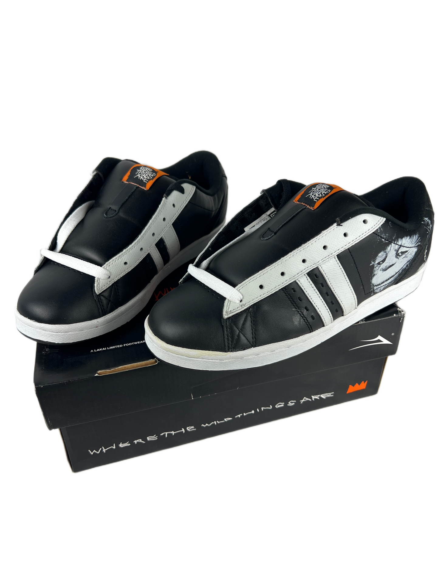Lakai Marc Johnson MJ3 LTD Wild Things Black White Leather US Mens Size 10.5 Classic Shoes