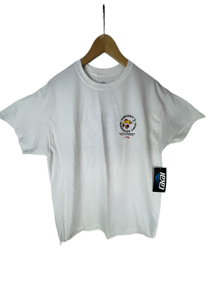 Lakai Vincent Alvarez Vincent's Mariscos Loco Black White Multi Front Back Print Size L S/s Vintage Shirt