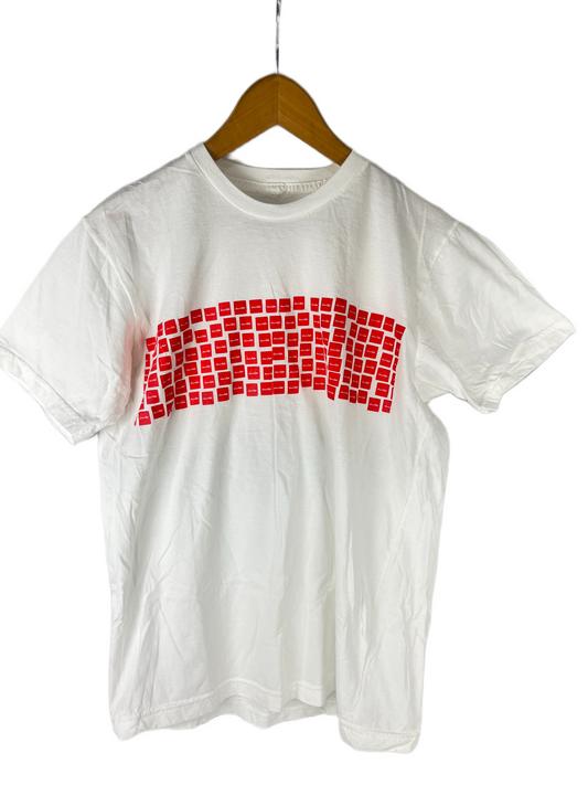 Chocolate Squares Red White Size M S/s Vintage Shirt