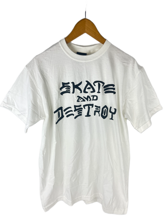 Thrasher Skate And Destroy Black White Size M S/s Vintage Shirt
