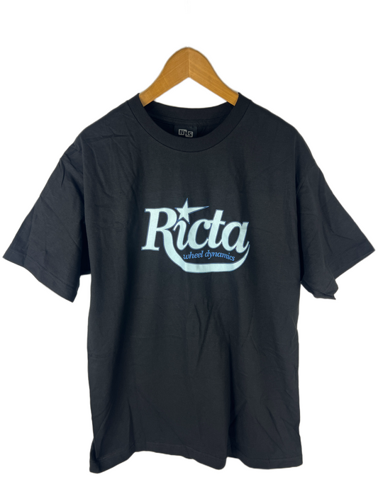 Ricta Starry Black Lt Blue Size L S/s Vintage Shirt