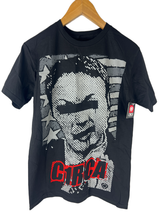 Circa C1rca Dead Guy Flag & Stars Black Red Grey Size S S/s Vintage Shirt