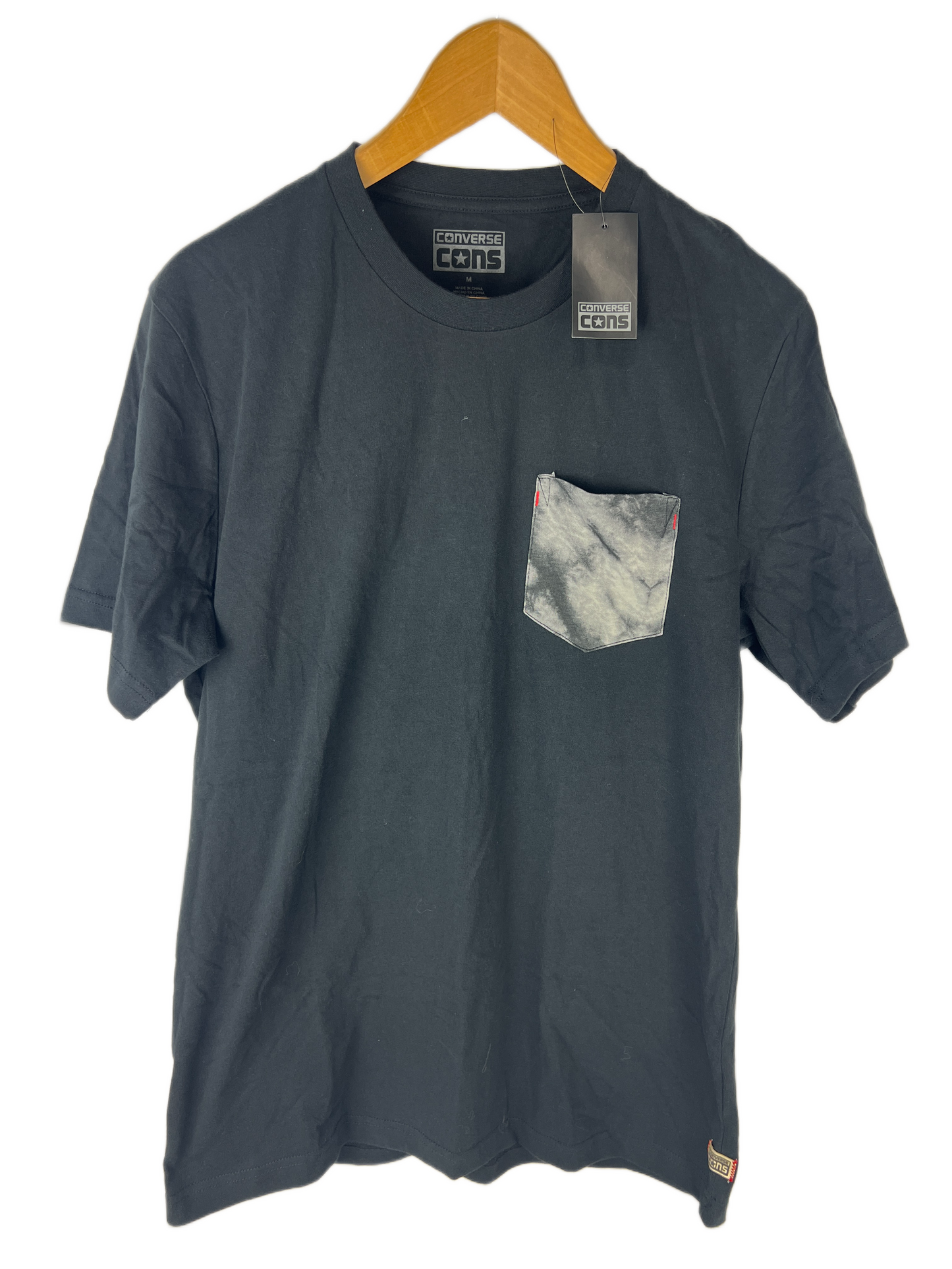 Converse Cons Black Marble Size M S/s Vintage Pocket Shirt